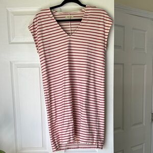 Madewell striped V-neck Vacances shift dress XS